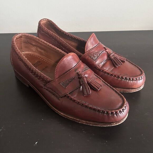 Allen Edmonds Maxfield Mens Tassel Loafers 10 D Chili Burnished Leather main image 7